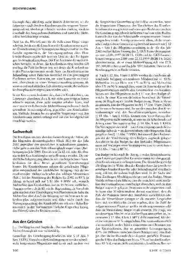 Vorschauseite 2: Kein Mehrerlösausgleich bei Einnahmen aus Überschreitung des Versorgungsauftrages
