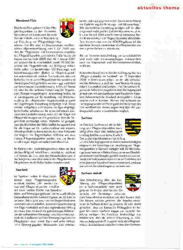 Vorschauseite 4: Pflegestützpunkte - was machen die Länder?