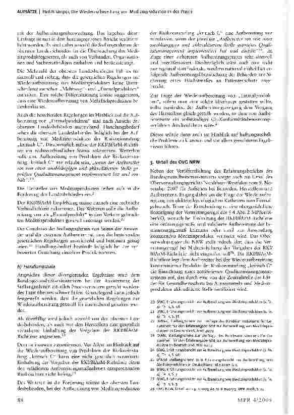 Vorschauseite 4: Die Wiederaufbereitung von Medizinprodukten in der Praxis