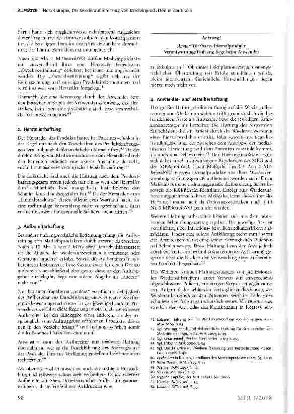 Vorschauseite 6: Die Wiederaufbereitung von Medizinprodukten in der Praxis