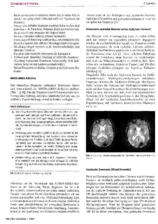 Vorschauseite 2: Dementielle Syndrome nach Schlaganfall