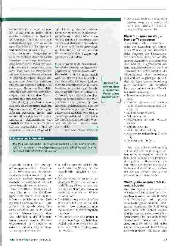Vorschauseite 3: Professionelle Wundversorgung als Bestandteil häuslicher IntensivpflegeAn einem Strang ziehen