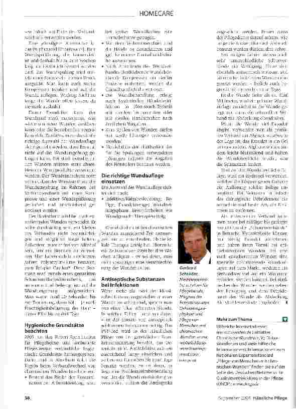 Vorschauseite 4: Professionelle Wundversorgung als Bestandteil häuslicher IntensivpflegeAn einem Strang ziehen