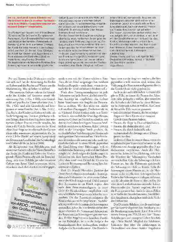 Vorschauseite 2: Anonyme Geburt und Babyklappe
