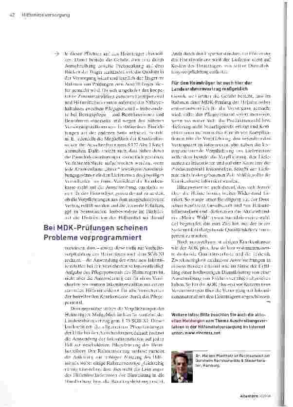 Vorschauseite 3: Ausschreibung von Inko-HilfsmittelnEnde der Wahlfreiheit?