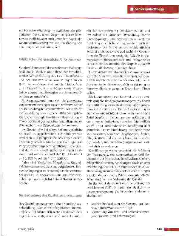 Vorschauseite 2: Qualitätssicherung und Haftpflichtmanagement - Aus Fehlern lernen