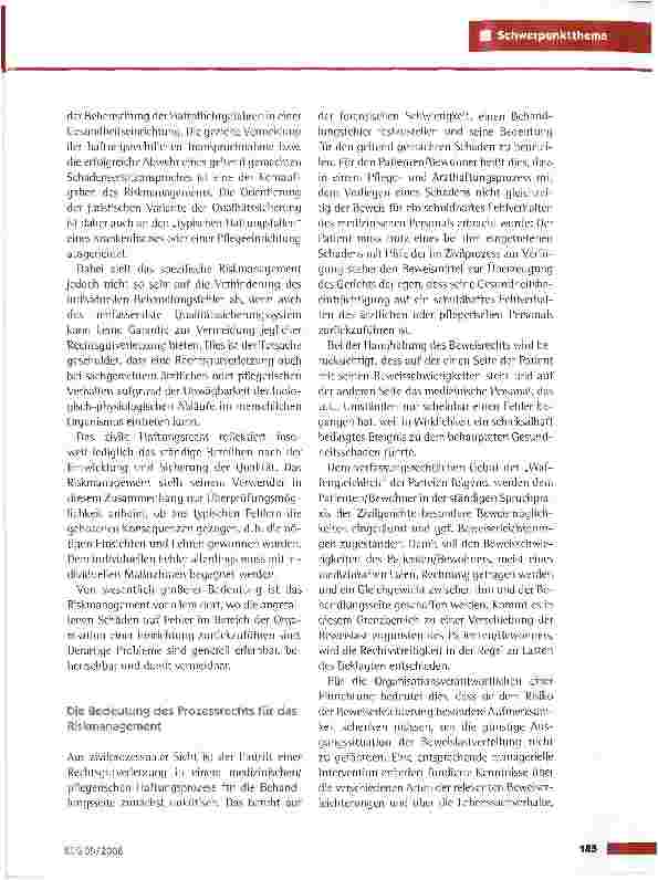 Vorschauseite 4: Qualitätssicherung und Haftpflichtmanagement - Aus Fehlern lernen
