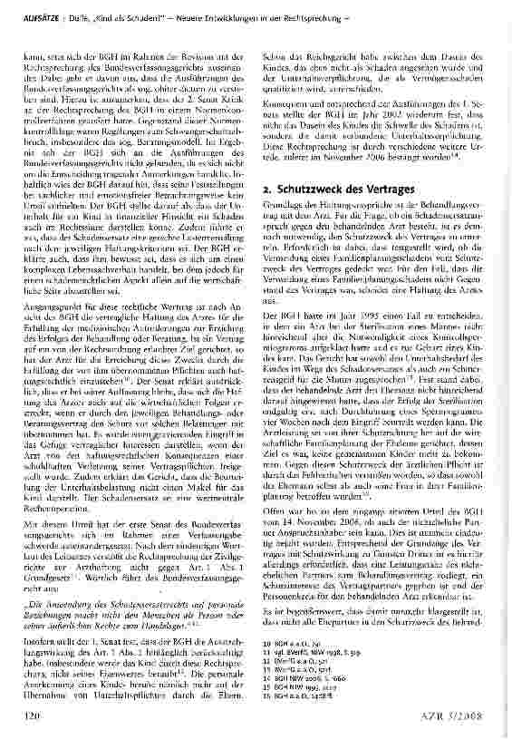 Vorschauseite 2: „Kind als Schaden?— Neuere Entwicklungen in der Rechtsprechung
