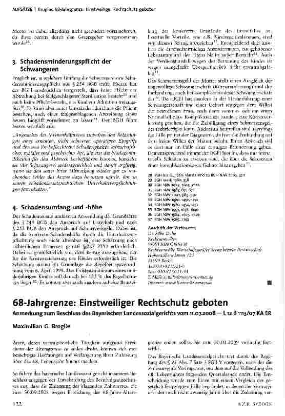Vorschauseite 4: „Kind als Schaden?— Neuere Entwicklungen in der Rechtsprechung