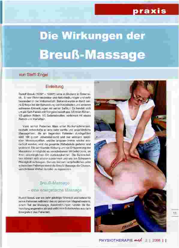 Vorschauseite 1: Die Wirkung der Breuß-Massage