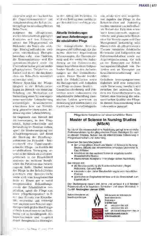Vorschauseite 2: Arbeitskreis REHA und Pflege Positionspapier Pflege in der Rehabilitation