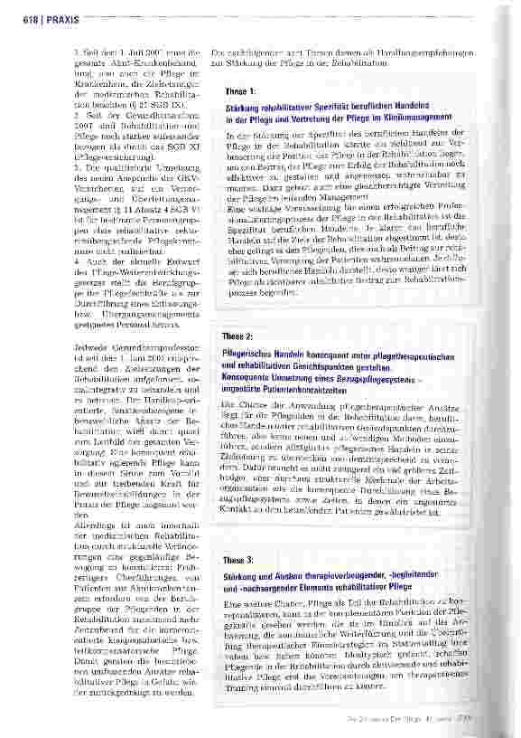 Vorschauseite 3: Arbeitskreis REHA und Pflege Positionspapier Pflege in der Rehabilitation