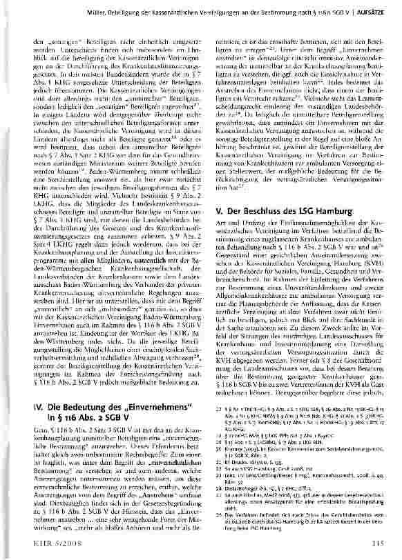 Vorschauseite 3: Die Beteiligung der Kassenärztlichen Vereinigungen an der Entscheidung über die Bestimmung von Krankenhäusern zur ambulanten Versorgung