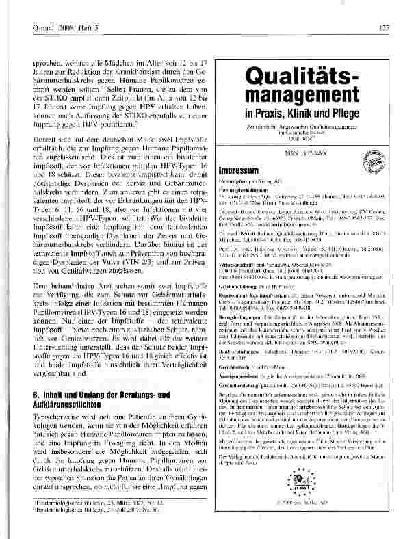 Vorschauseite 2: Verletzung des ärztlichen Behandlungsvertrags bei unzureichenden Angaben zu Therapiemöglichkeiten? Zum Umfang der ärztlichen Mitteilungspflichten bei Verabreichung von Arzneimitte…