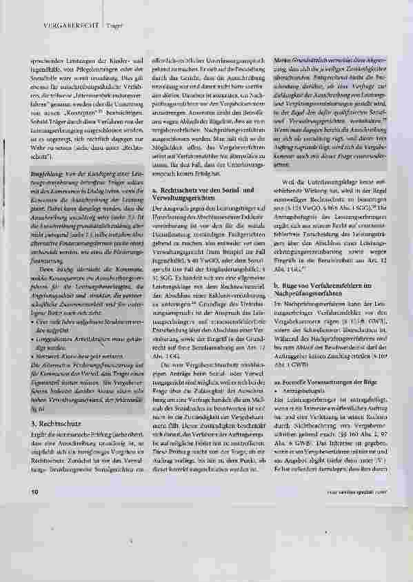 Vorschauseite 3: III. Träger als Leistungserbringer oder Auftraggeber