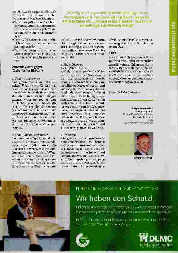 Vorschauseite 4: Diabolische Rhetorik im Medizincontrolling