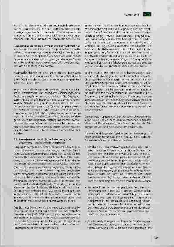 Vorschauseite 5: Empfehlungen des Deutschen Vereins zur Umsetzung des §16h SGB II Förderung schwer zu erreichender junger Menschen