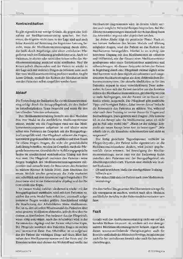 Vorschauseite 3: Medikamententraining in der Gerontopsychiatrie