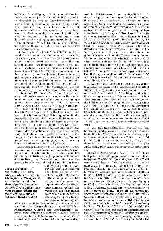 Vorschauseite 2: Befristung wegen begrenzter HaushaltsmittelOrientierungssätze der Richterinnen und Richter des Bundesarbeitsgerichts