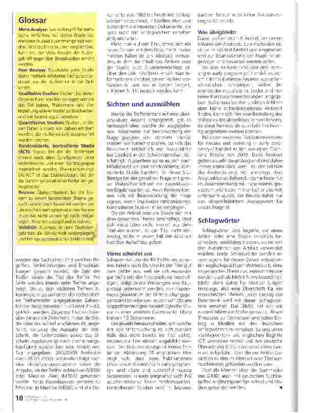 Vorschauseite 3: Evidenzbasiertes Arbeiten Recherchieren in einer Datenbank