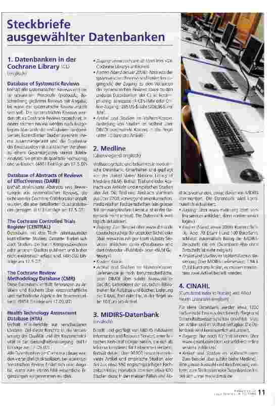 Vorschauseite 4: Evidenzbasiertes Arbeiten Recherchieren in einer Datenbank