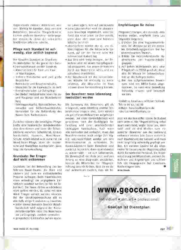 Vorschauseite 2: MRSA nach Standard bekämpfen