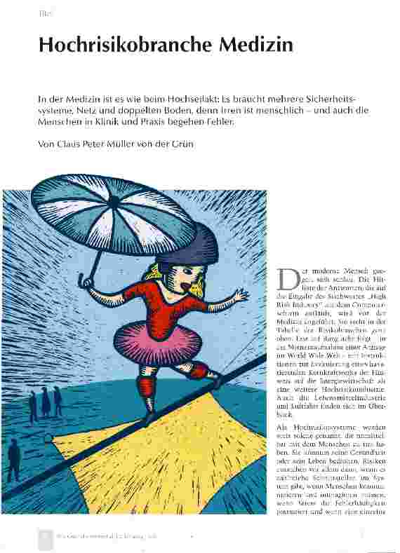 Vorschauseite 1: Hochrisikobranche Medizin
