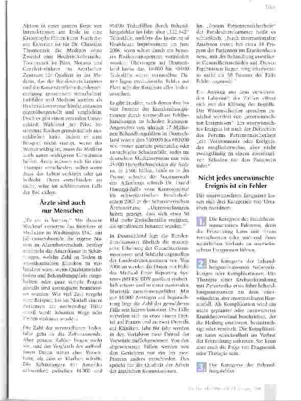 Vorschauseite 2: Hochrisikobranche Medizin