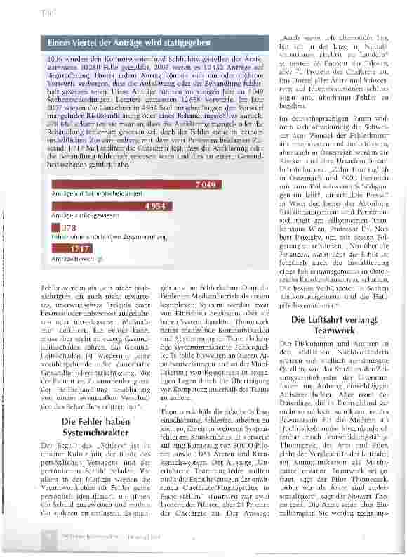 Vorschauseite 3: Hochrisikobranche Medizin