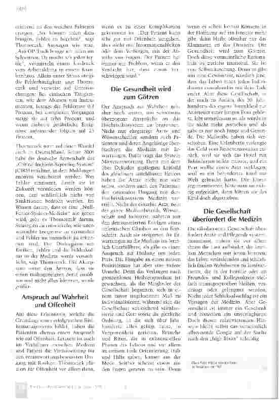 Vorschauseite 4: Hochrisikobranche Medizin