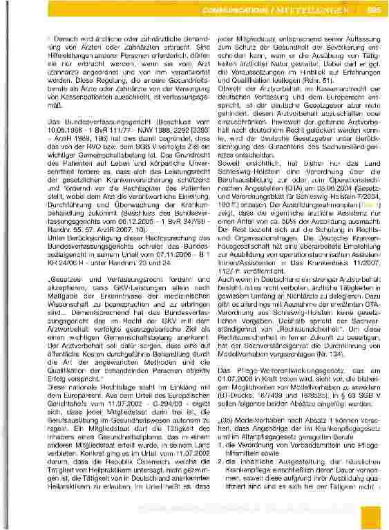 Vorschauseite 3: Delegation ärztlicher Tätigkeiten auf nichtärztliches Personal