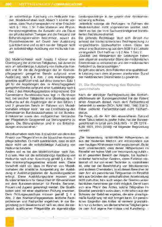 Vorschauseite 4: Delegation ärztlicher Tätigkeiten auf nichtärztliches Personal