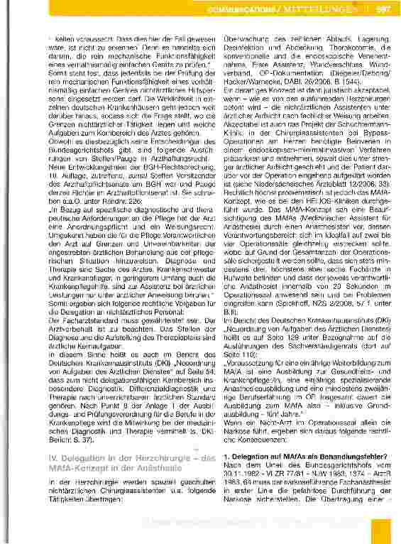 Vorschauseite 5: Delegation ärztlicher Tätigkeiten auf nichtärztliches Personal