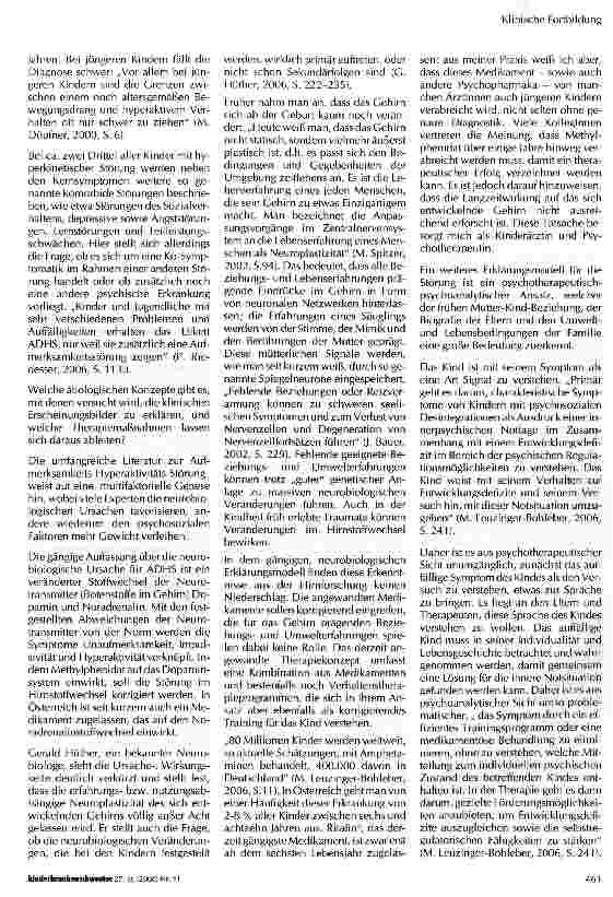 Vorschauseite 2: Ein Plädoyer für mehr Lange-WeileADHS bei Kleinkindern aus medizinischer und psychotherapeutischer Sicht
