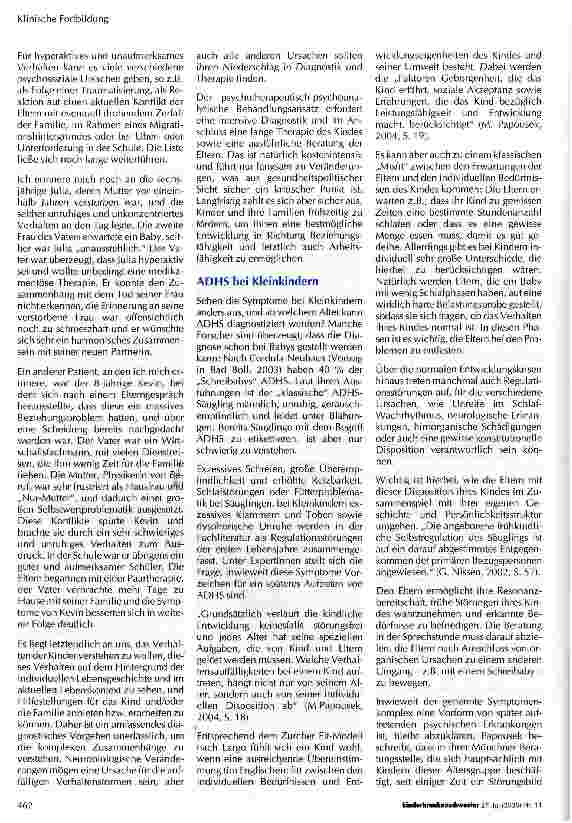 Vorschauseite 3: Ein Plädoyer für mehr Lange-WeileADHS bei Kleinkindern aus medizinischer und psychotherapeutischer Sicht