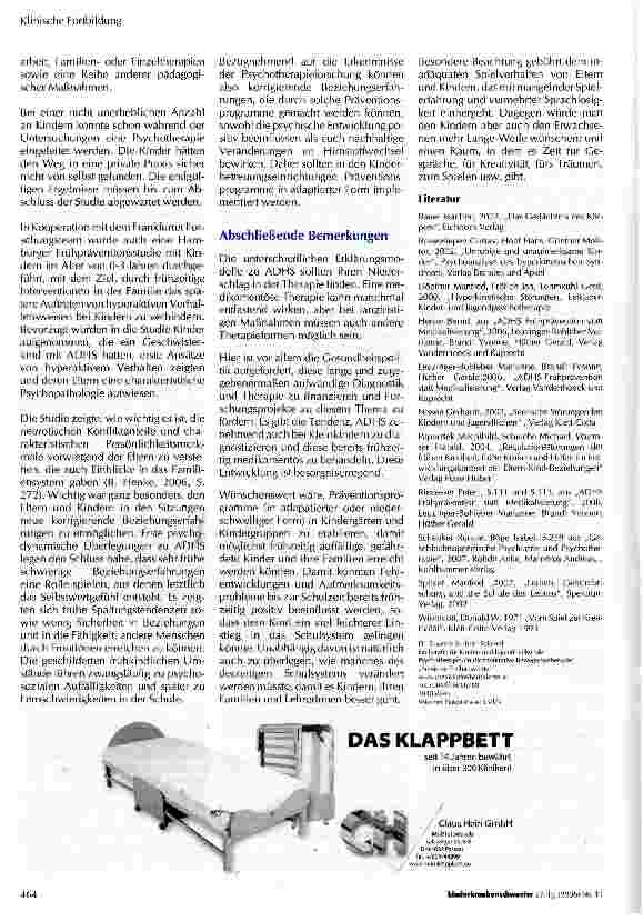 Vorschauseite 5: Ein Plädoyer für mehr Lange-WeileADHS bei Kleinkindern aus medizinischer und psychotherapeutischer Sicht