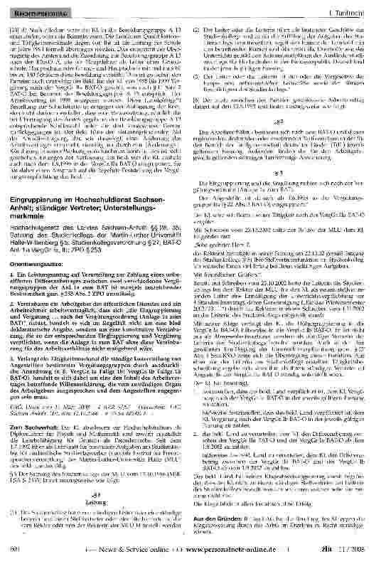 Vorschauseite 3: Lehrereingruppierung - Funkt Jonsstelle -Änderung der Schülerzahl