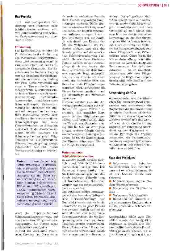 Vorschauseite 2: Ätherische Ole in der komplementären Schmerztherapie