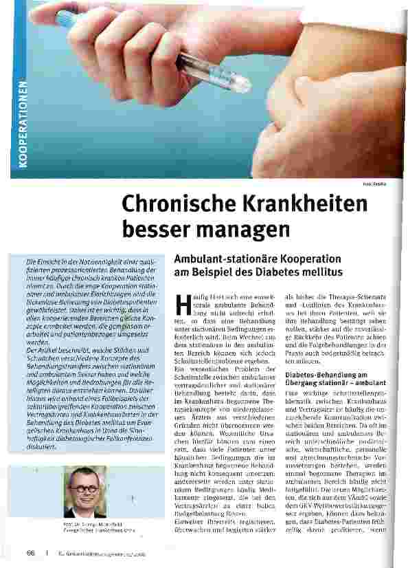 Vorschauseite 1: Chronische Krankheiten besser managen