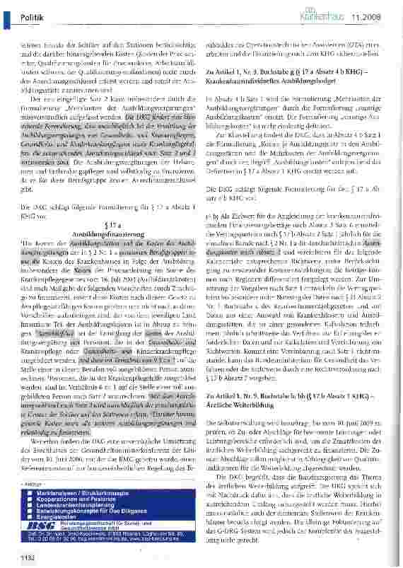 Vorschauseite 5: Zukunft der Krankenhausfinanzierung