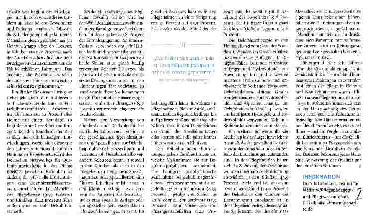 Vorschauseite 2: Großer Fortschritt für die Pflege