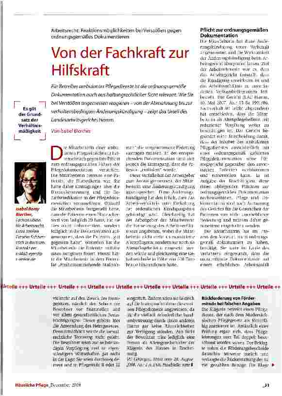 Vorschauseite 1: Von der Fachkraft zur Hilfskraft