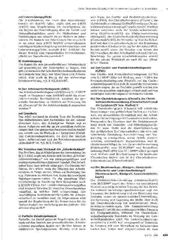 Vorschauseite 5: Rechtliche Grundlagen des Schutzes der Gesundheit im Arbeitsleben