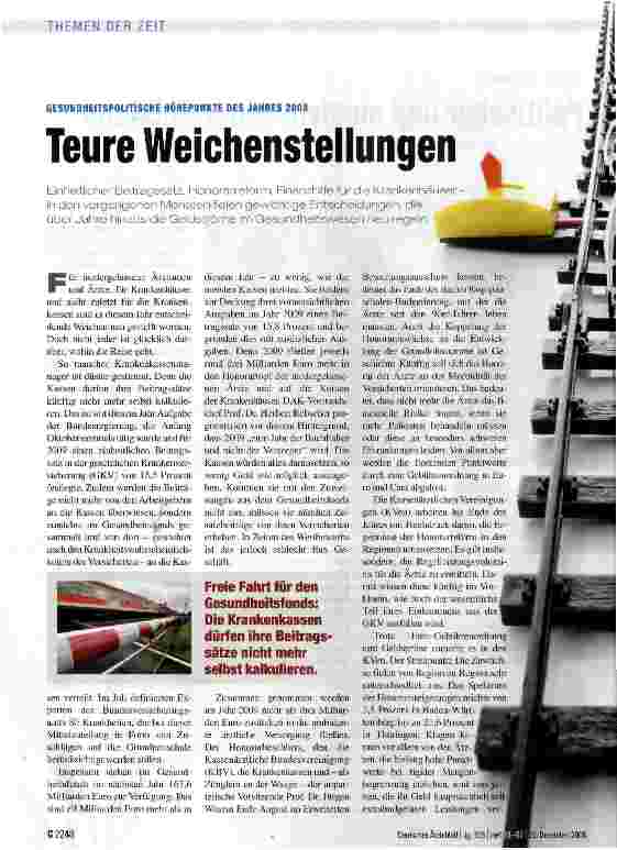 Vorschauseite 1: Teure Weichenstellungen