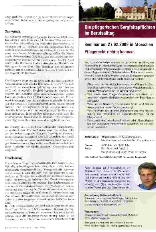Vorschauseite 2: Schadensersatz wegen einer Hepatitis-C-Infektion?