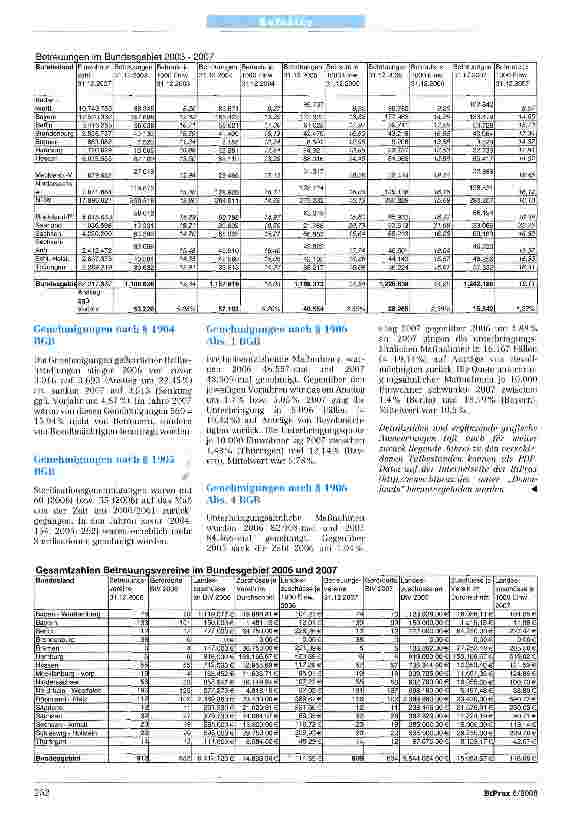 Vorschauseite 2: Betreuungszahlen 2006/2007