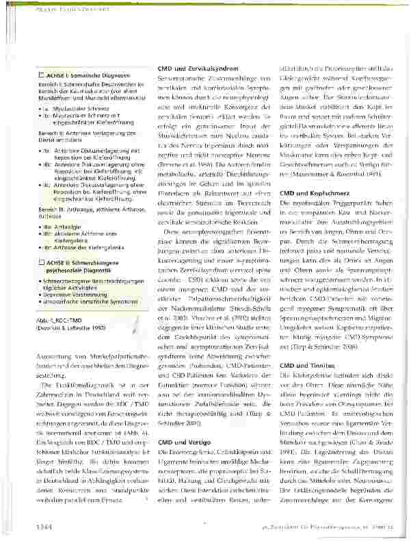 Vorschauseite 3: Evidenzbasierte Physiotherapie bei kraniomandibulären Dysfunktionen (CMD)CMD in Anamnese und Diagnostik - Teil 1
