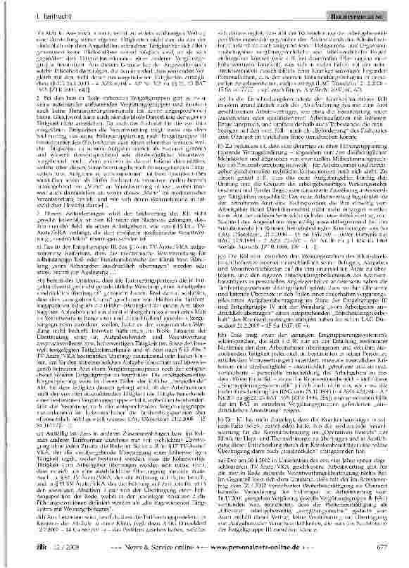 Vorschauseite 2: Eingruppierung eines Oberarztes