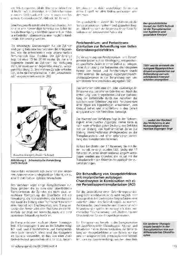 Vorschauseite 4: Die Behandlung von Knorpelschäden am Kniegelenk (II)