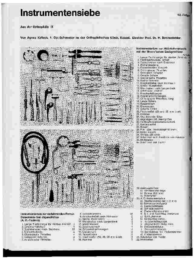 Vorschauseite 1: Instrumentensiebe Aus der Orthopädie IX 52. Folge